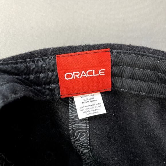 Oracle Technology Hat Cap Strapback Black Tech Software Cloud Wool Adjustable - Picture 6 of 6
